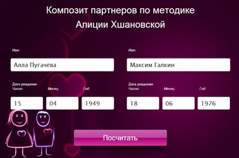 расчет композита пары по методике Алиции Хшановской www.tarosite.com